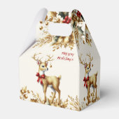 Gouden Rendier Vakantie Cadeaubox Bedankdoosjes (Achterkant)