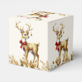 Gouden Rendier Vakantie Cadeaubox Bedankdoosjes (Achterkant)