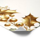 Gouden rendier vakantie Poster (Hoek)