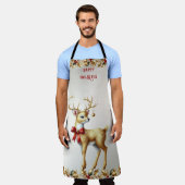 Gouden rendier vakantie Schort (Gedragen)
