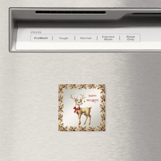 Gouden rendier vakantiemagnet magneet (Insitu (Vaatwasser))