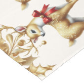 Gouden rendier vakantietafelloper medium tafelloper (Hoek)