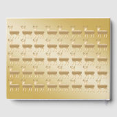 Gouden rendieren & 1 bruiloft aangepaste Afbeeldin Gastenboek (Achterkant)