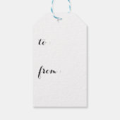 Gouden rendieren Kerstvakantie Cadeaulabel (Achterkant)