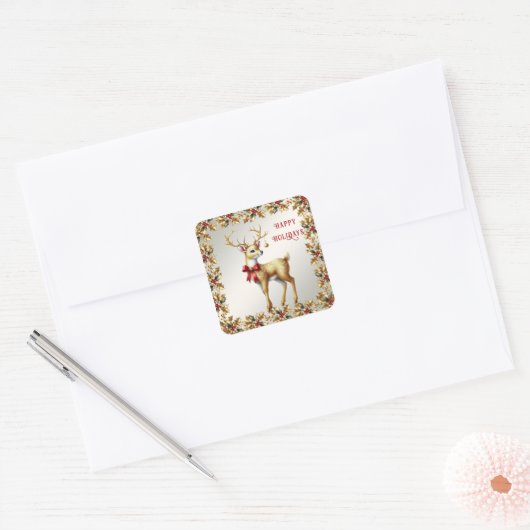 Gouden rendieren Sticker (Envelop)