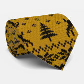 Gouden rendiertrui op zoek naar Kerstmis Stropdas (Opgerold)