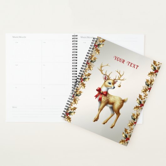 Gouden rendiervakantie planner (Display)