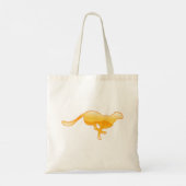 Gouden rennende cheeta-silhouet tote bag (Achterkant)