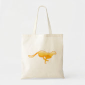 Gouden rennende cheeta-silhouet tote bag (Voorkant)
