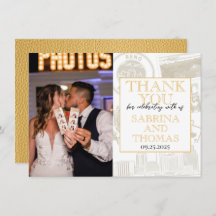 Gouden Reno bruiloft foto dank u