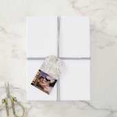 Gouden Reno trouwfoto Cadeaulabel (Met Touw)