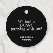 Gouden renpaard op zwarte strepen bedankjes labels (Achterkant)