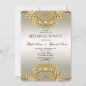 Gouden  repetitie diner kaart (Voorkant)