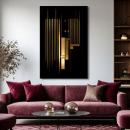 Gouden Resonantie Canvas Afdruk