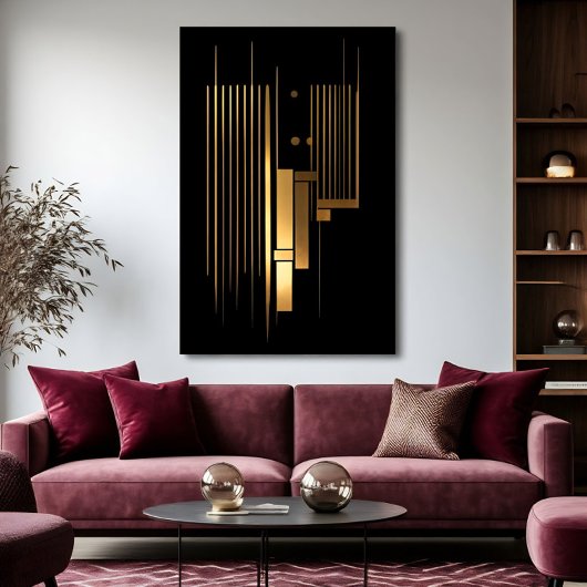 Gouden Resonantie Canvas Afdruk