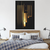 Gouden Resonantie Canvas Afdruk (Insitu (Slaapkamer))
