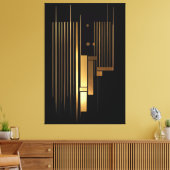Gouden Resonantie Canvas Afdruk (Insitu (Woonkamer))