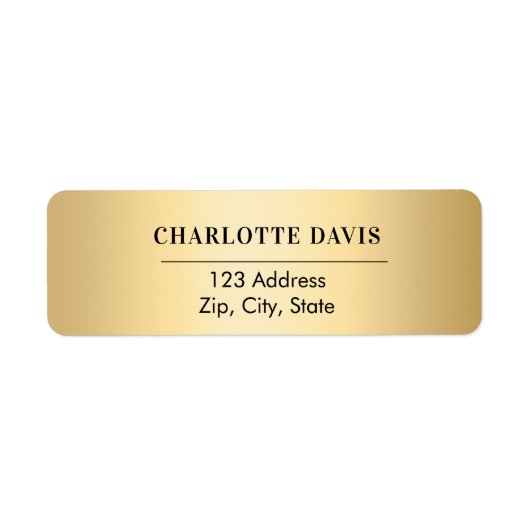 Gouden retouradres  etiket (Voorkant)