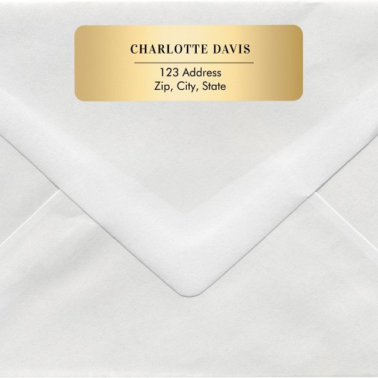 Gouden retouradres etiket