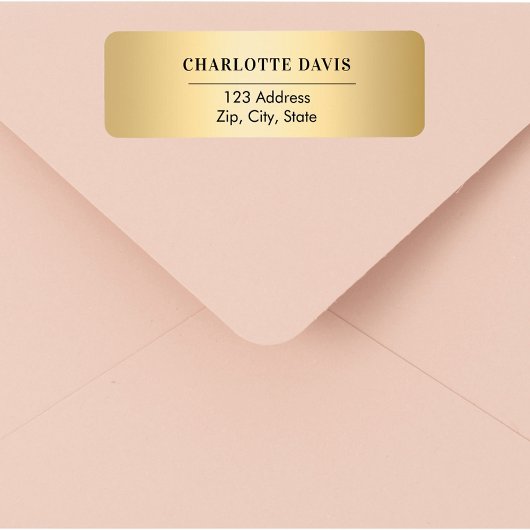 Gouden retouradres  etiket