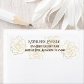 Gouden retouradreslabel etiket (Insitu)