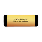 Gouden retouradreslabel etiket (Voorkant)