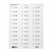 Gouden Retouradreslabels Etiket (Full Sheet)