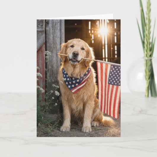 Gouden Retriever 4 juli Kaart (Voorkant)