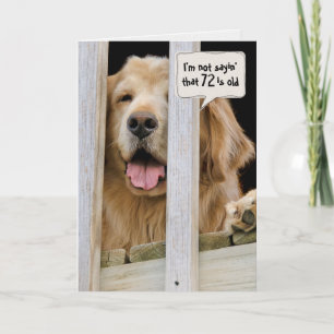 Gouden Retriever 72e verjaardag Kaart