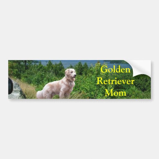 Gouden Retriever Aan Het Meer Bumpersticker Moeder (Voorkant)