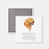 Gouden Retriever Aandenken Magneet (Voorkant / Achterkant)