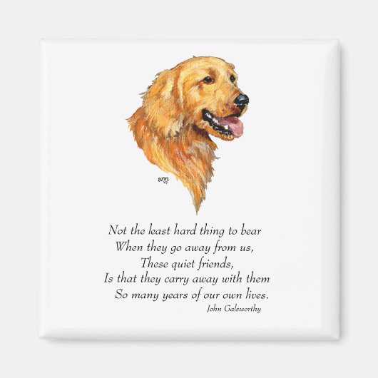 Gouden Retriever Aandenken Magneet (Voorkant)