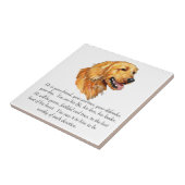 Gouden Retriever Aandenken Tegeltje (Zijkant)