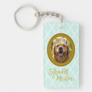 Gouden Retriever Aangepaste Foto – Altijd Mijn Lie Sleutelhanger