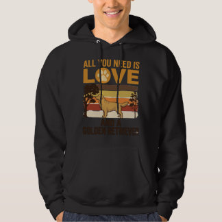 Gouden Retriever Alles wat je nodig hebt is Liefde Hoodie