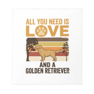 Gouden Retriever Alles wat je nodig hebt is Liefde Notitieblok