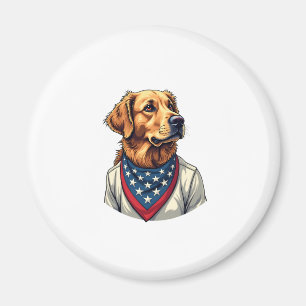 Gouden Retriever Americana Vintage Gegraveerd T-sh Magneet