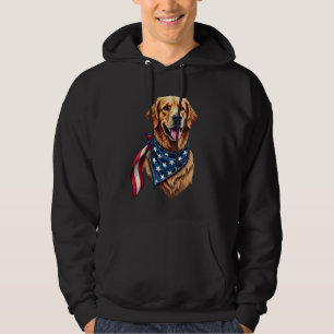 Gouden Retriever Americana Vintage Gegraveerde T-s Hoodie