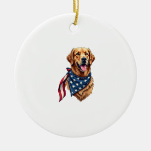 Gouden Retriever Americana Vintage Gegraveerde T-s Keramisch Ornament