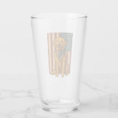 Gouden Retriever Amerikaanse Vlag Glas (Achterkant)