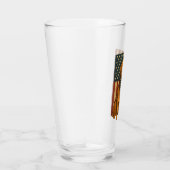 Gouden Retriever Amerikaanse Vlag Glas (Rechts)