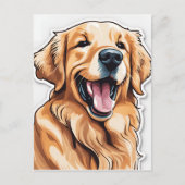 Gouden Retriever Ansichtkaart Briefkaart (Voorkant)