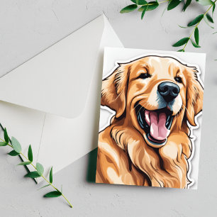 Gouden Retriever Ansichtkaart Briefkaart