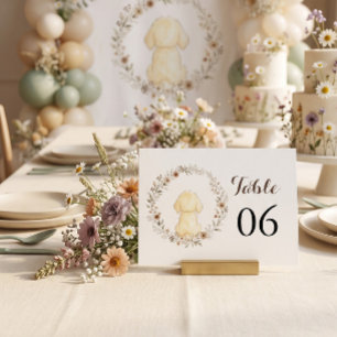Gouden Retriever Baby Shower Bruine Waterverf Kaart