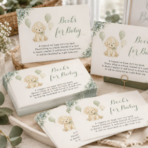 Gouden Retriever Baby Shower Salie Boeken voor Ba Informatiekaartje