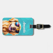Gouden Retriever Bagage Label (Voorkant horizontaal)