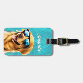 Gouden Retriever Bagage Label (Voorkant horizontaal)