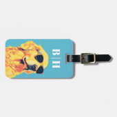 Gouden Retriever Bagage Label (Voorkant horizontaal)
