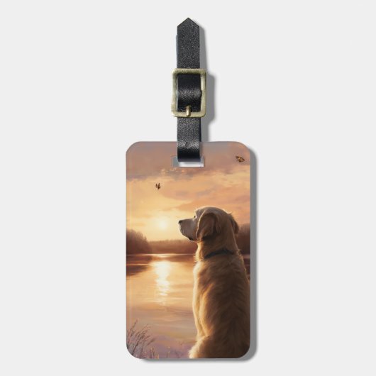 Gouden Retriever Bagage Label (Voorkant verticaal)