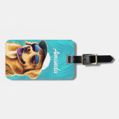 Gouden Retriever Bagage Label (Voorkant horizontaal)
